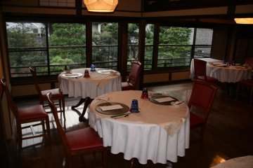Garden view from yet another dining area at Narita.