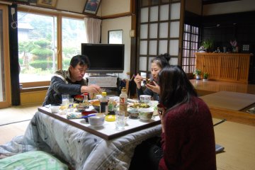 <p>Guest enjoying a filling farmhouse breakfast!</p>