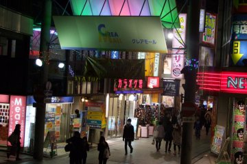 <p>Entrance to Crea Mall near Kawagoe Station</p>