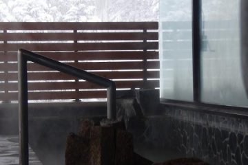 Outdoor pool overlooking the Taiga Forest