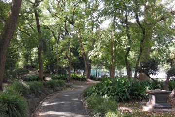 <p>Another path that leads to some statues in the park.</p>