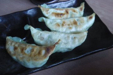 <p>Gyoza done to perfection</p>