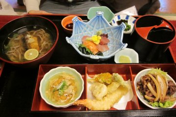 <p>Traditional favorites at Mameda Restaurant</p>