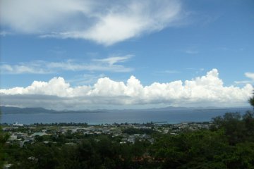 <p>The view back from the road on the lower slope of the mountain</p>