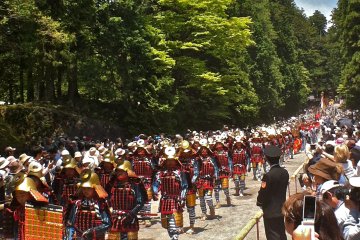 <p>A few of the locals participating in the 1,000-person Samurai procession</p>