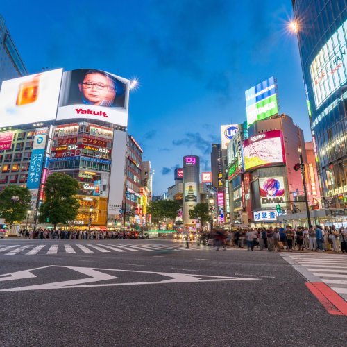 The bright lights of Shibuya, Tokyo